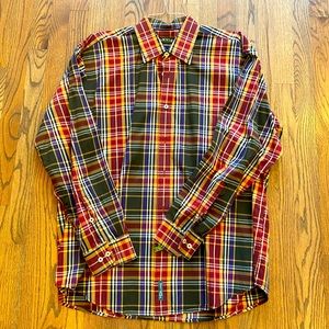 Orvis Heritage Wash Plaid Button Down Shirt XL